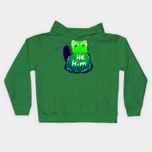 He Him Triclops Alien Cat Kids Hoodie